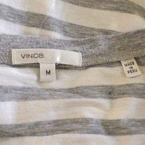 Vince v-neck stripe Top